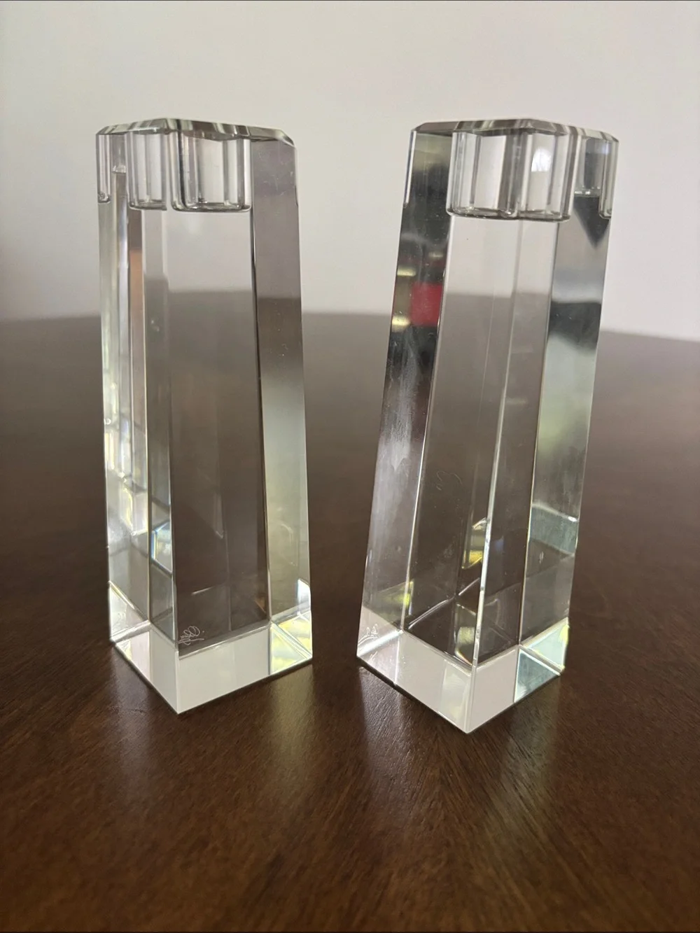 Crystal Candlesticks Kelly 6” by Oleg Cassini